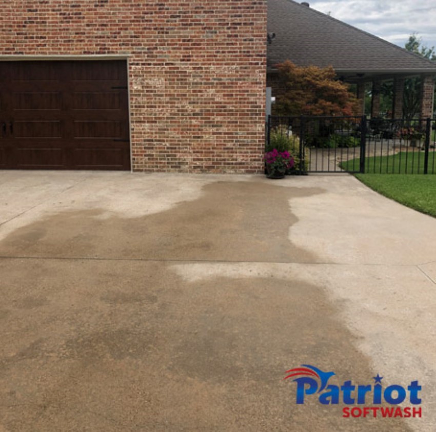 Austin Stone Brick-Concrete Pathway After - Patriot SoftWash