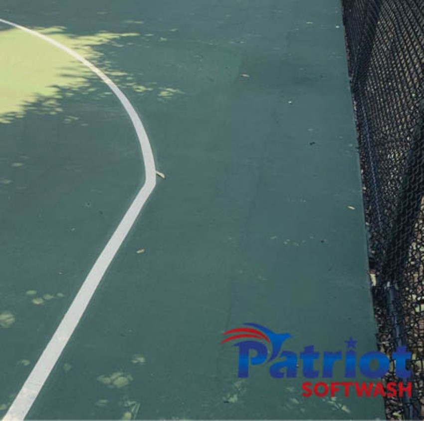 Ball Court After - Patriot SoftWash