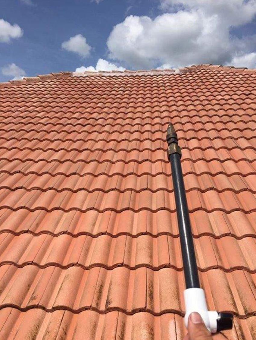 Clay Tile Roof - Detailed After - Patriot SoftWash