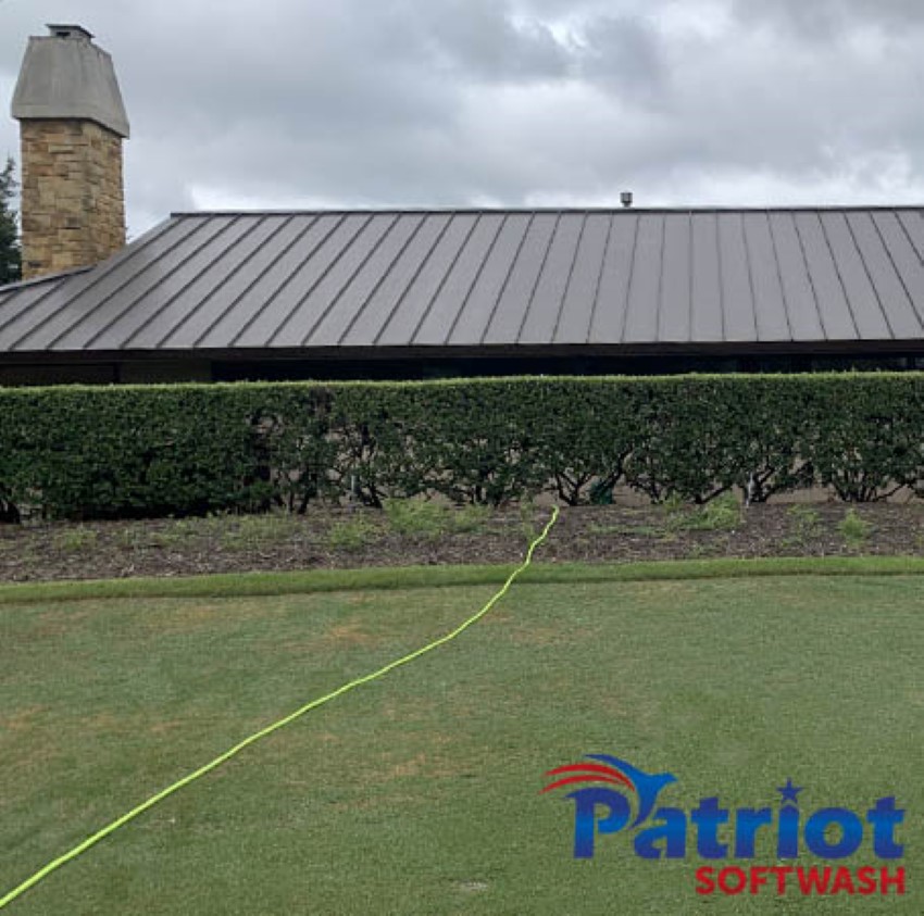 Metal Roof Colleyville Before - Patriot SoftWash