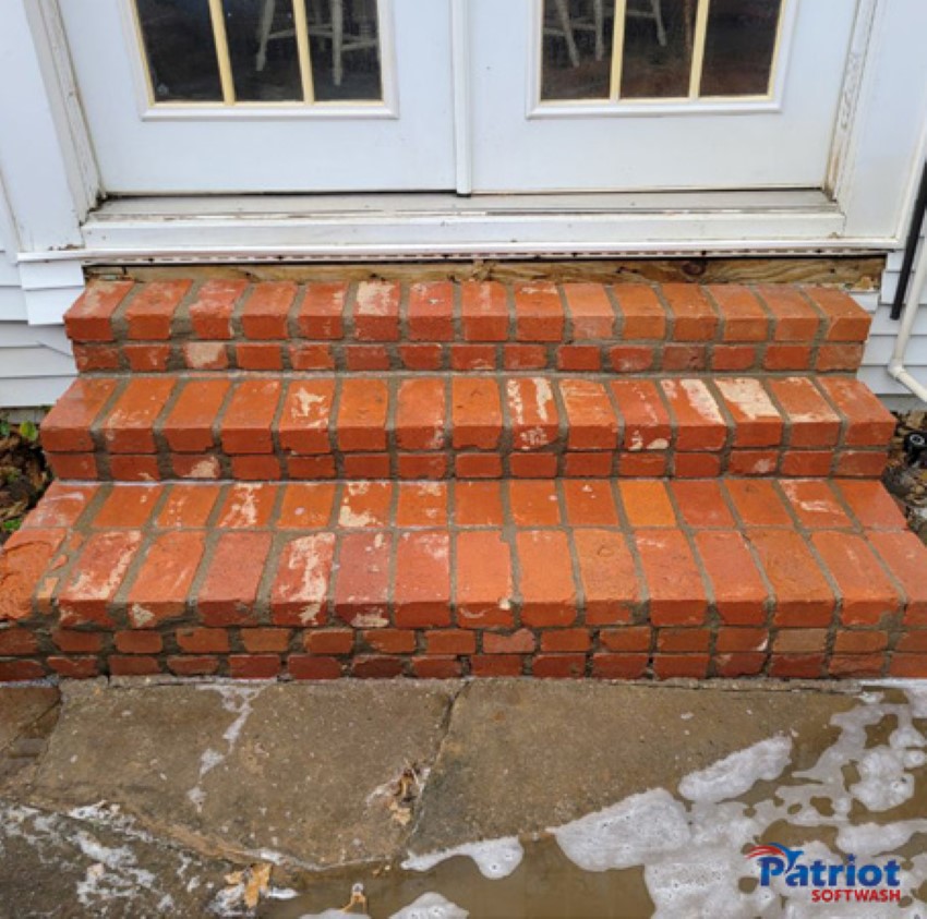 Patriot Softwash Brick Steps After - Patriot SoftWash