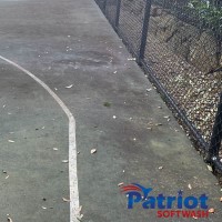 Ball Court Before - Patriot SoftWash