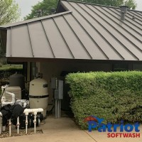 Colleyville Metal Roof Before - Patriot SoftWash