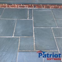 Concrete-Slate Pathways After - Patriot SoftWash