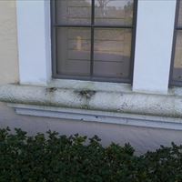 Concrete Window Sill Before - Patriot SoftWash