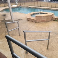 Patriot Softwash Concrete Pool Deck Before - Patriot SoftWash