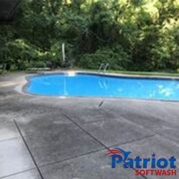 Pool Deck Before - Patriot SoftWash