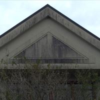 Stucco Wall (Gable) Before - Patriot SoftWash