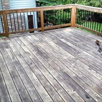 Wood Decking Before - Patriot SoftWash